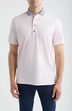 Greyson Coral Dreams Performance Polo in Pink Sky at Nordstrom, Size Xx-Large