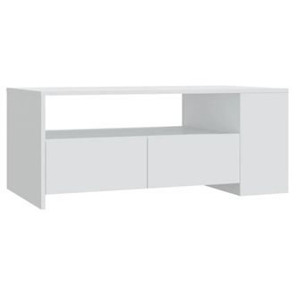 Berkfield Home Coffee Table White 102x55x42 cm Engineered Wood | Size: 102 x 55 x 42 cm