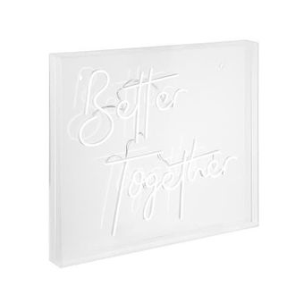 Jonathan Y Designs Better Together 23.63 X 20 Contemporary Glam Acrylic Box USB Operated LED Neon Light, White at Nordstrom