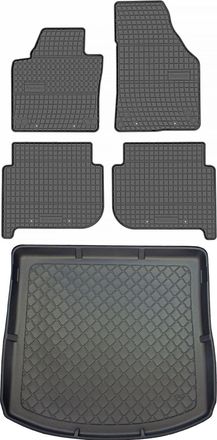 OEM Juego De Alfombrillas De Goma Para Coche Y Alfombrilla Para Maletero Para Volkswagen Touran I 1t Minivan (de Septiembre De 2010 A Agosto De 2015)