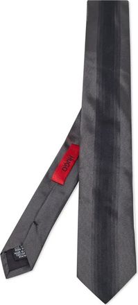 BOSS Cravatta a righe in seta - Grigio