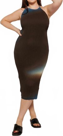 Thinking Mu Glass Pleated Miriam Midi Dress In Multi