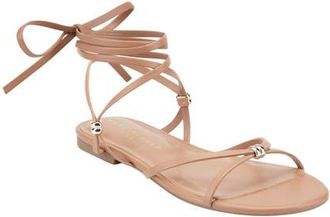 Marc Fisher Este Ankle Wrap Sandal in Medium Natural at Nordstrom, Size 8.5