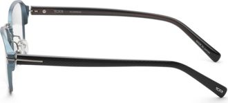 Tumi VTU0235201AQ Blue Havana Metal Frame Eyeglasses - Blue