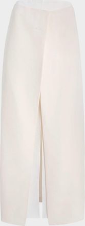 Khaite Tal Layered Slit Maxi Skirt