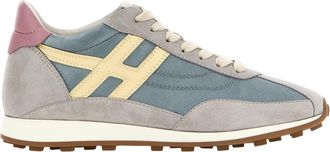 Hogan Technical Fabric and Leather Sneakers