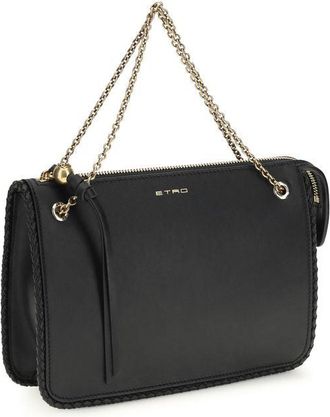 Etro Womens Calf Leather Clutch Black Bos