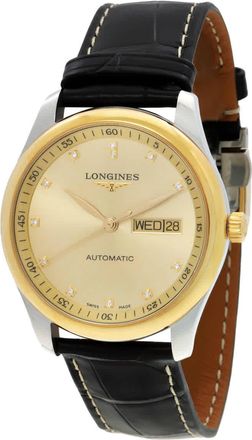 Longines Master Automatic Diamond Gold Dial Mens Watch L2.755.5.37.3