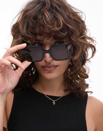 Jimmy Fairly The Dita - Occhiali da sole squadrati oversize neri-Nero