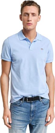 GANT Heren Shield Pique Poloshirt (Blauw)