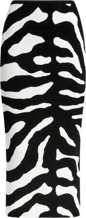 Moschino Rokken, Dames, Zwart, XS, Polyester, Printed stretch skirt