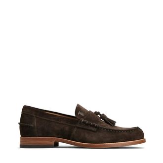 Tod's Tods, Loafers, male, Brown, Size: 11 1/2 US Tassel-Detail Suede Loafers