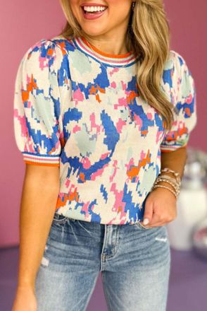 Azura Exchange Gebreide Trui Korte Mouwen