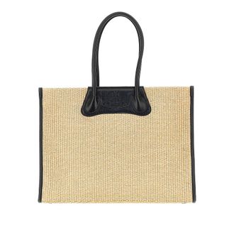Vivienne Westwood Troy weaved raffia tote bag Woman One Size