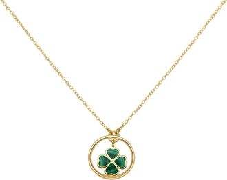 Italian Gold, Inc 14K Malachite Pendant