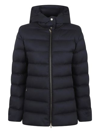 Herno hooded zip jacket - women - Fabric - 42 - Blue