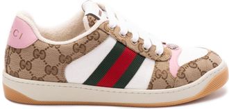 Gucci GG canvas sneakers - women - Leather - 39 - Neutrals