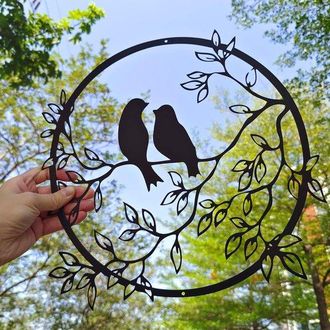 OEM Decoraci&oacute;n De Pared De Metal - P&aacute;jaros - Esculturas De Pared - 30 X 30 Cm