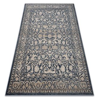 RugsX Rugsx - Alfombra Nain Ornamento Vintage 7557/51944 Beige / Azul Oscuro Beige 80x150 Cm