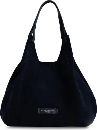 Gianni Chiarini Womens Tote Bag Midnight Blue Calfskin