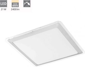 Eglo Eglo - Plafoniera Classico Competa 1 Acciaio Bianco Luce Led Integrato 21w
