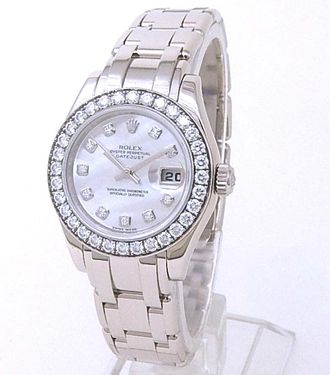 Rolex Pre-owned Rolex Datejust Pearlmaster Automatic Chronometer Diamond Ladies Watch 80299 MDPM