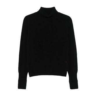 Victoria Beckham Turtlenecks, female, Black, Size: XS Roll-neck Jumper Sweater