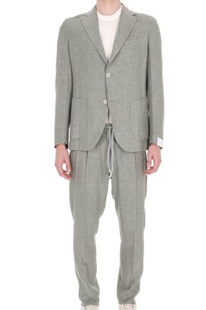 Eleventy Cross-Ply Zegna Fabric Green Suit
