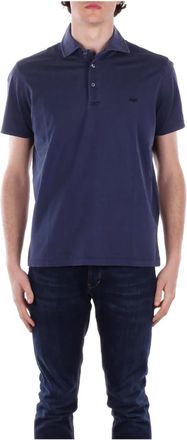 Fay Polo Shirt met Logo en Knoopsluiting - Heren - Polos - Blauw - XL - Katoen - Tops