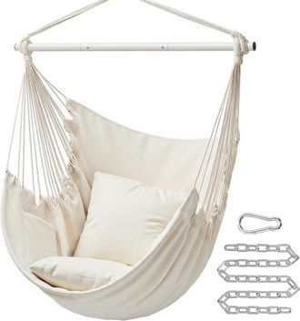 OEM Silla Colgante Tipo Hamaca De Metal S&oacute;lido, Plegable, Con Barra Separadora, Port&aacute;til, Soporta Hasta 150 Kg. C&oacute;moda, Para Patio O Jard&iacute;n, De Algod&oacute;n. N