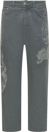 GCDS Grey Carrot Mid Rise Jeans