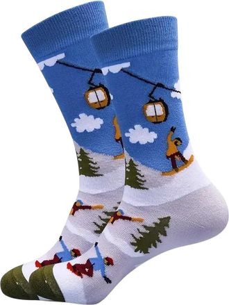 Generic Snowboarding Socks with Ski Lift. UK Adult Size 6-9. Gift Present for a Snowboarder
