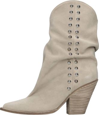 Elena Iachi Laarzen Beige - Dames - Cowboylaarzen - Beige - 37 EU - Su&egrave;de - Schoenen