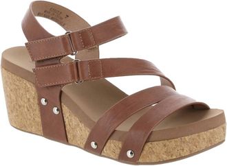 Corkys Footwear Womens Giggle Wedge Sandal In Bourbon