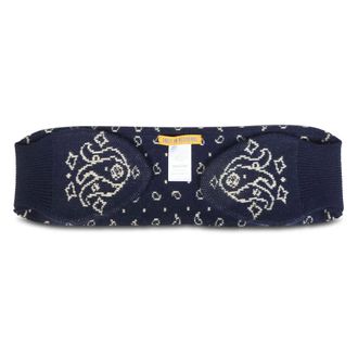 Guest In Residence Bandana Bowtie Sjaal - Dames - Accessoires - Blauw - Maat: ONE Size Wol