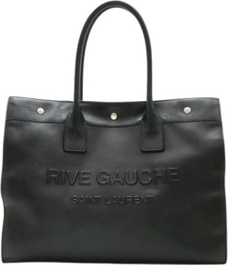 Saint Laurent Pre-owned Rive Gauche Tote Bag - Dames - Vintage Shopper - Zwart - ONE Size - Vintage