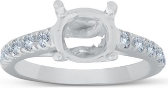 Pompeii3 Diamond Semi Mount 14k White Gold Engagement Setting