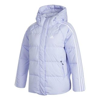 adidas (WMNS) adidas Faux Suede Puffy Down Jacket Asia Sizing Purple H20811