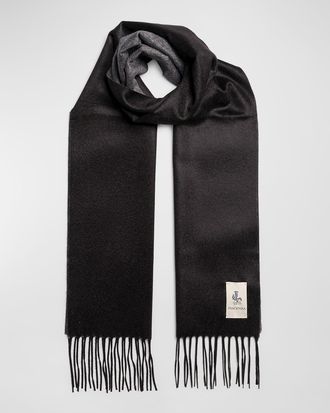 PIACENZA 1733 Mens Two-Tone Cashmere-Silk Scarf