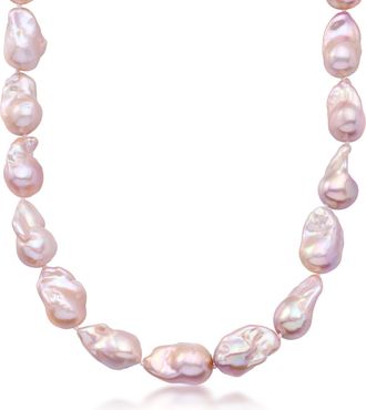 Ross-Simons 12-15mm Pastel Cultured Baroque Pearl Necklace With 18kt Gold Over Sterling
