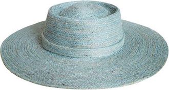 Brunna.Co Jane Medium Brim Jute Hat in Princess Blue at Nordstrom