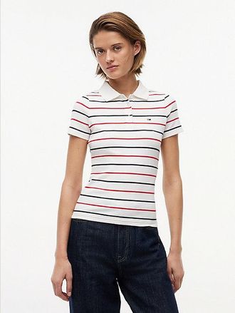 Tommy Hilfiger Polo acanalado de corte slim