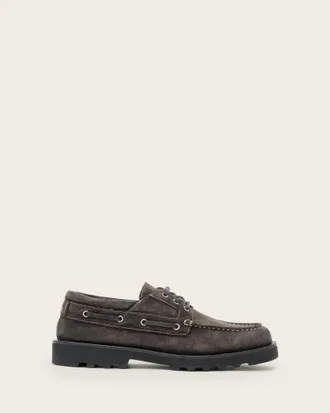 AllSaints Skiff Suede Boat Shoes