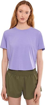 Mountain Hardwear Trekkin Gotm Short Sleeve Womens Clothing Harbor Violet : SM, Elastane/Polyester/Tencel