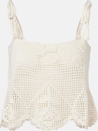 Anna Kosturova Rose crochet cotton top