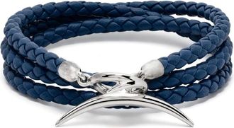 Shaun Leane recycled sterling silver and leather Quill bracelet - unisex - Recycled Sterling Silver/Calf Leather - S