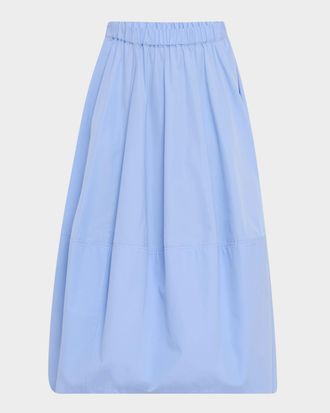 Co tton Midi Bubble Skirt