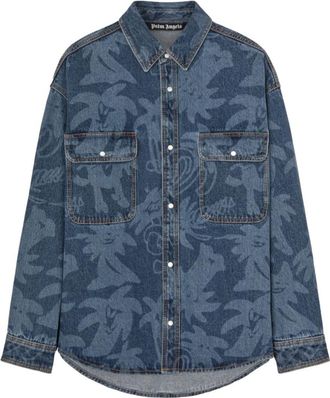 Palm Angels Blue Logo Shirt