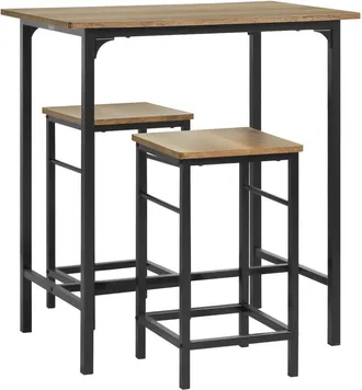 SoBuy Juego De Mesa Alta De Bar,set De 2 Taburetes Y 1 Mesa Para Comedor Sala De Estar Estilo Industrial Ogt10-pf Sobuy Es