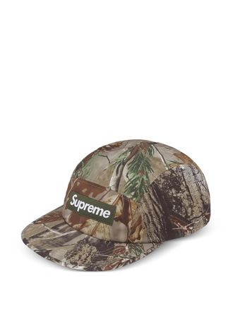 SUPREME zip-pocket camp cap - Brown